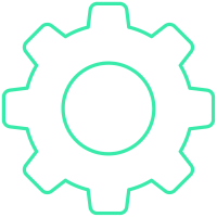 tandwiel groen dun